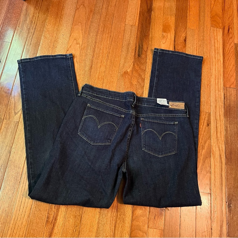 NWT Levi’s Curve ID Slight Curve Dark Blue Women's Jeans, Size 16 - Picture 2 of 4